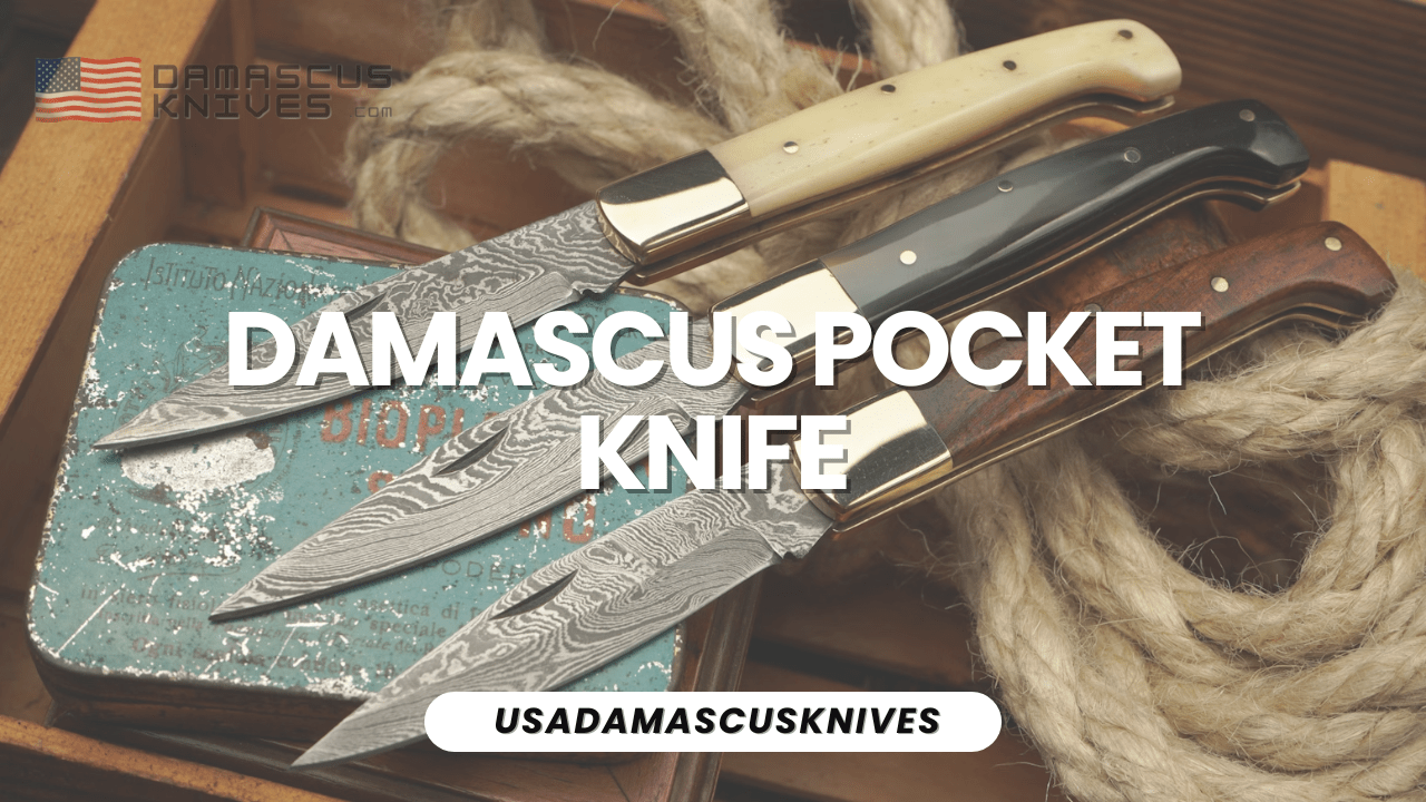 Damascus Pocket Knife